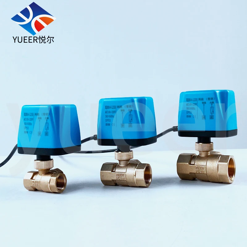 DN15 20 25 32 40micro ball valve 12V 24V 220V Electric 3-way Ball Valve Brass Motorized Control Actuator electric ball valves