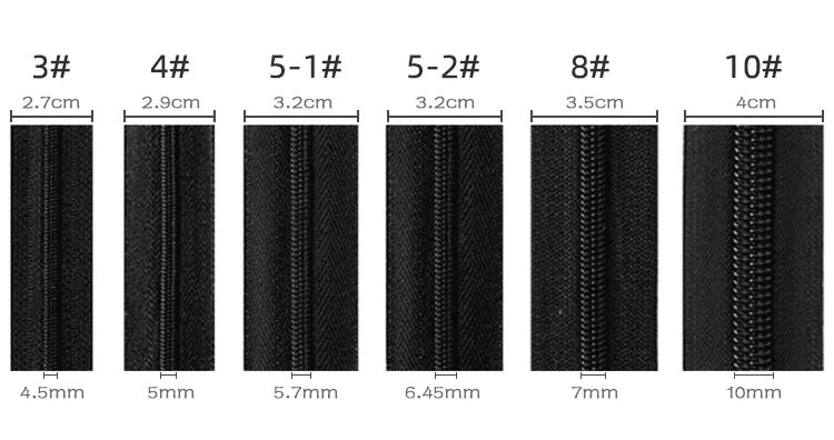 Reinforced Zipper 8# 10# Double Layer Nylon Zipper Two Layer Teeth Anti-Theft Zipper For Suitcase