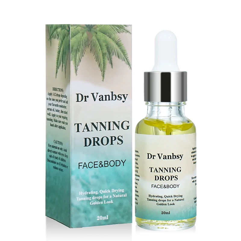 Private Label Custom Beauty Products Natural Tanning Lotion  Active Self Tanner Gel Sun Tan Drops