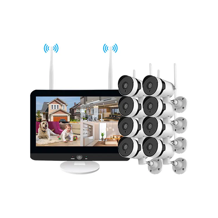 All in One 8 Channel Wifi Nvr Kit 3MP 5MP Ptz Cctv Security Camera Surveillance System