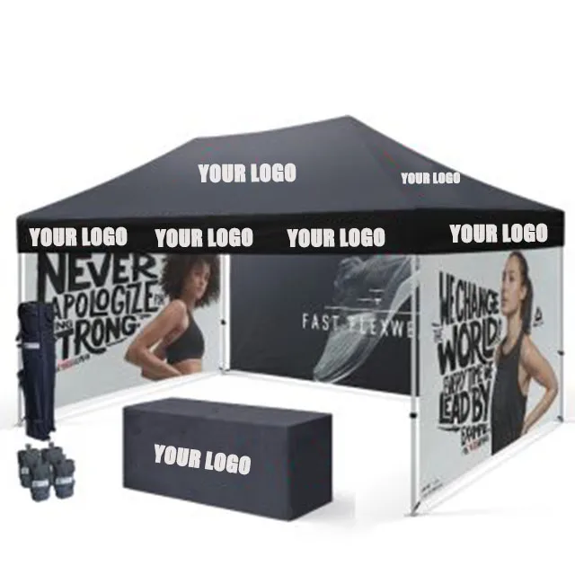 Custom 10x10 10x15 10x20 Aluminum Frame Folding Waterproof Outdoor Event Party Trade Show Pop Up Canopy promotional Tent
