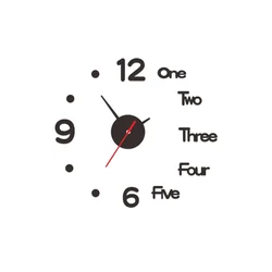 3D frameless large acrylic Creative DIY wall clock for office home decorative