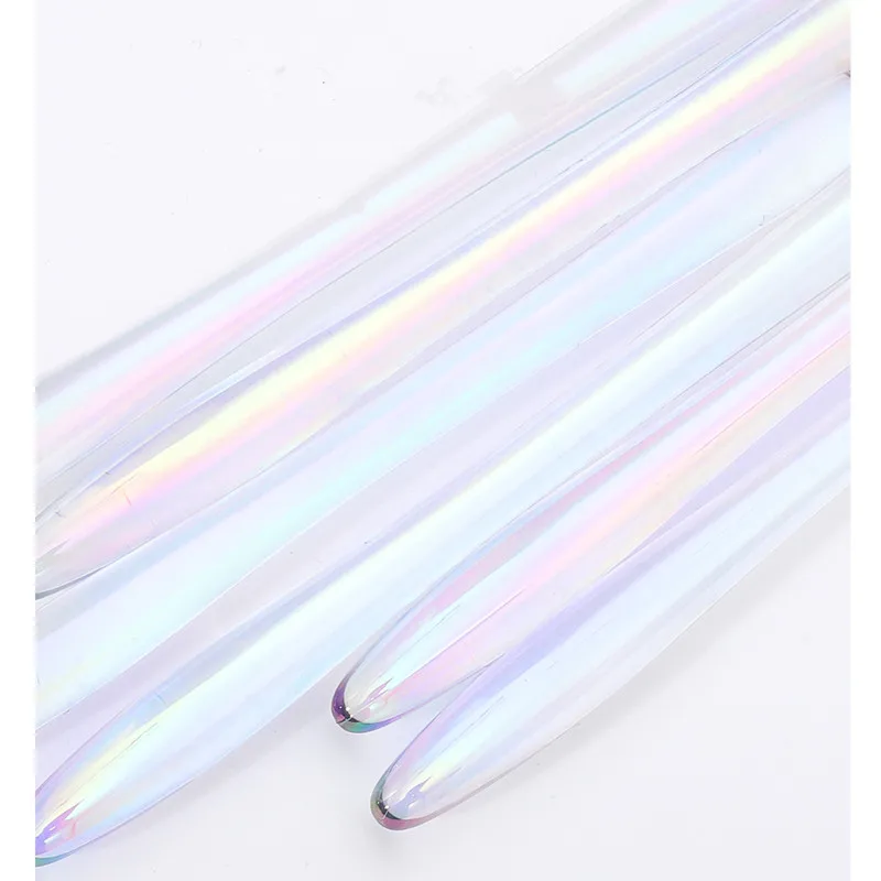 2024 NEW arrive nail brush set  6 pcs transparent acrylic Handle nylon hair nail brush for Nail Art Painting Brush set