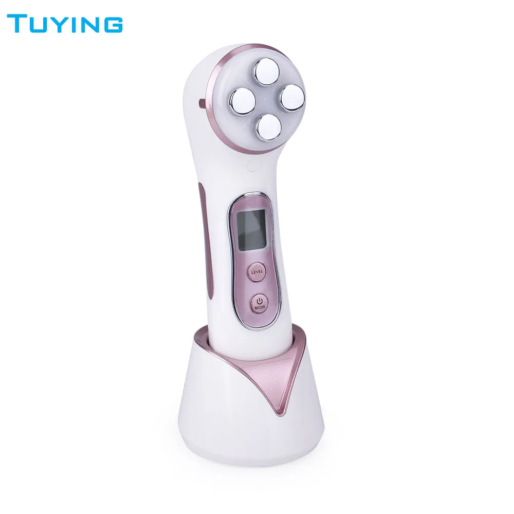 home use anti aging device face lift Microwave vibration red light therapy RF EMS device