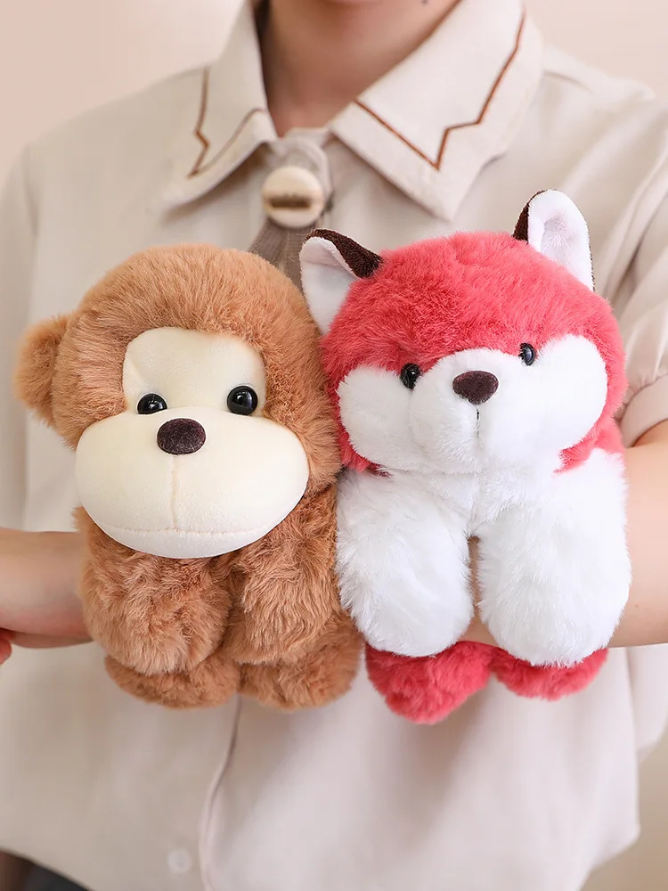 Cute Cartoon Animal Plush Dolls Soft Stuffed Toys With Clap Circle Panda Dog Plushies Bracelet Series Toy For Kids Children Gift