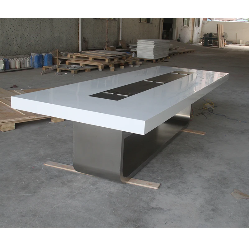 Индивидуальные металлические ножки конференц-стола прямоугольной формы большой конференц-стол белый роскошный Конференц-стол