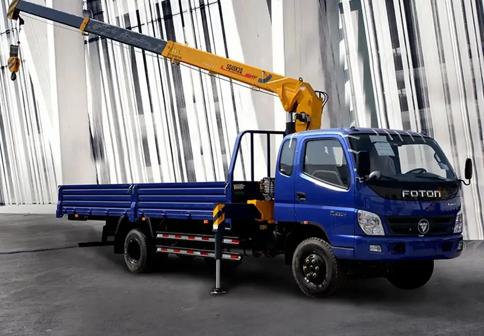 Top brand SQ4SK2Q 4 ton straight arm truck mounted crane 4ton 3 ton 2 ton mini Jib truck mounted crane best price for sale