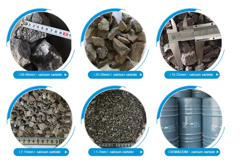 Произведено в Китае высококачественный карбид кальция 50-80 мм