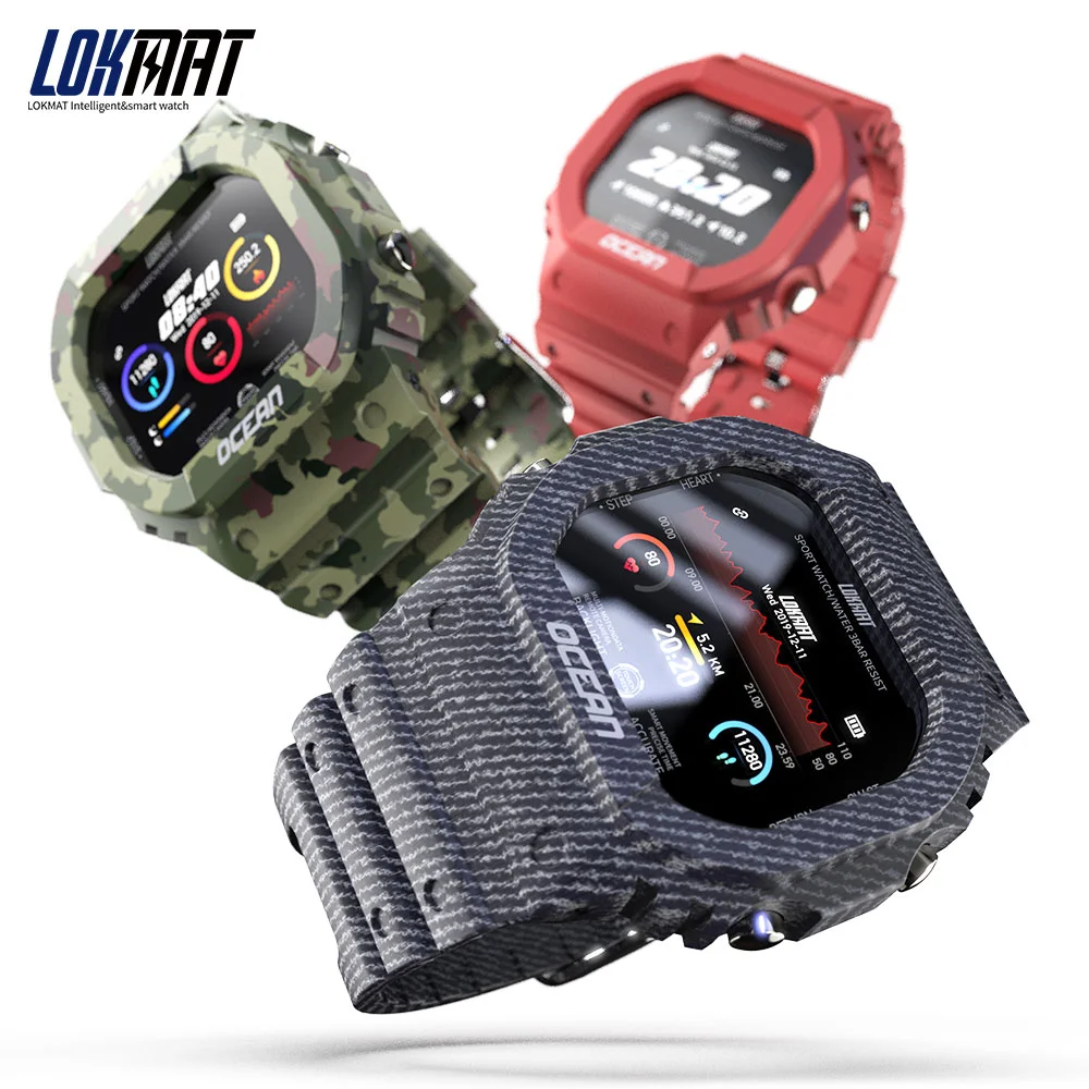 Lokmat Ocean Waterproof Wristband Fitness Blood Pressure Heart Rate Android Pedometer Waterproof Sports Smart Watch