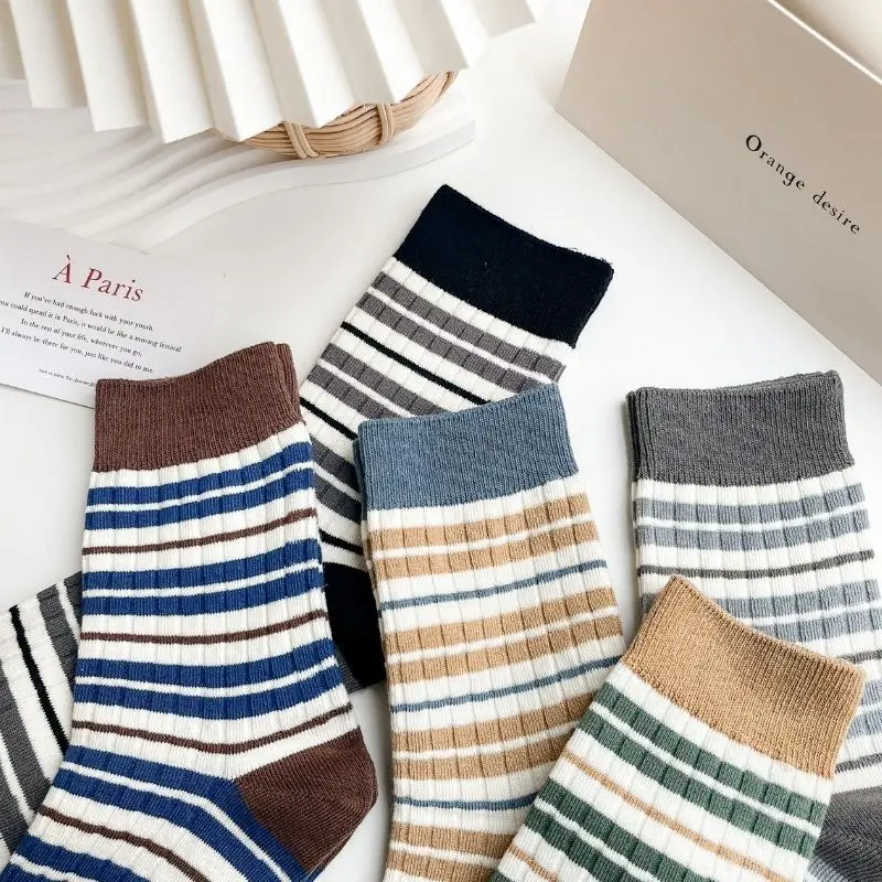 Make your own custom logo design crew striped ankle man long funny for men socks