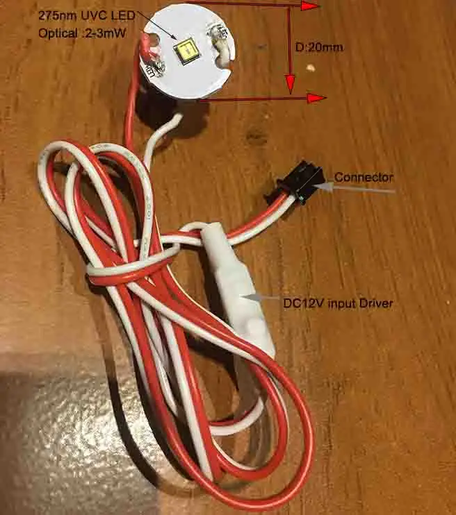 Greenergy Manufacturer 2022 12mW with quartz glass 3535 SMD light biomedical Deep Light UVC LED