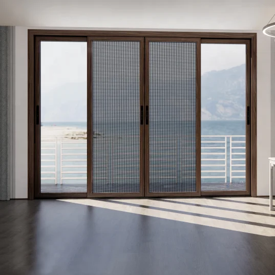 
aluminum anti-theft ventilation grille mosquito net flyscreen door with drainage hole 