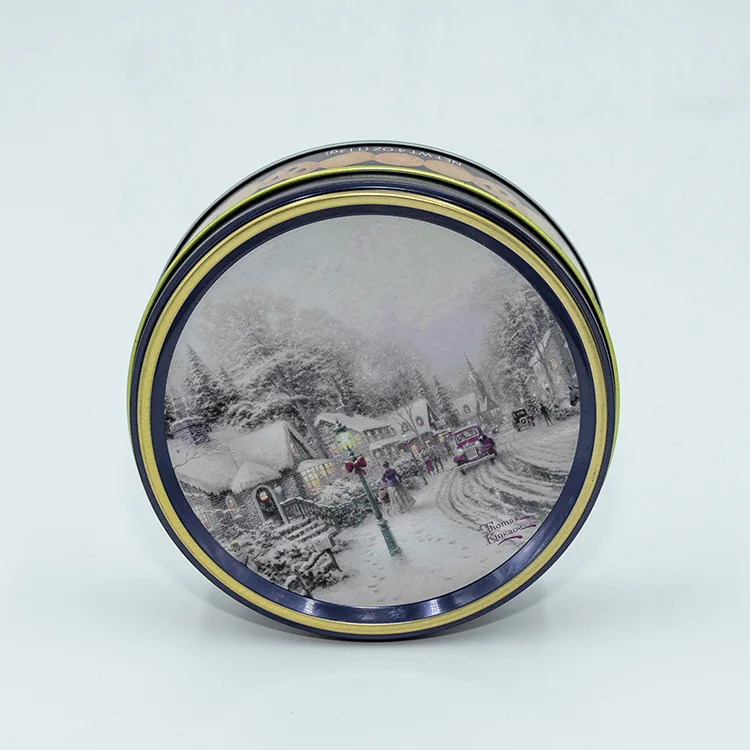 
Custom Cookie Packing Round Classic Tin Can 