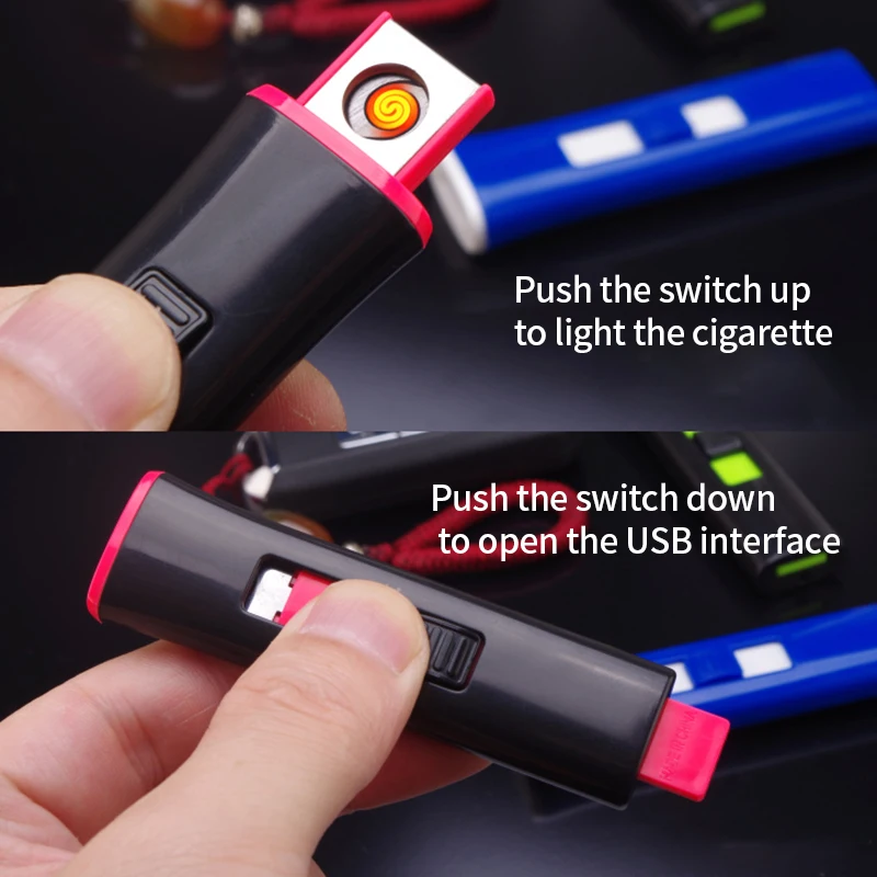 Cheap Plastic Custom Logo Cigarette Electric Usb Rechargeable Lighter