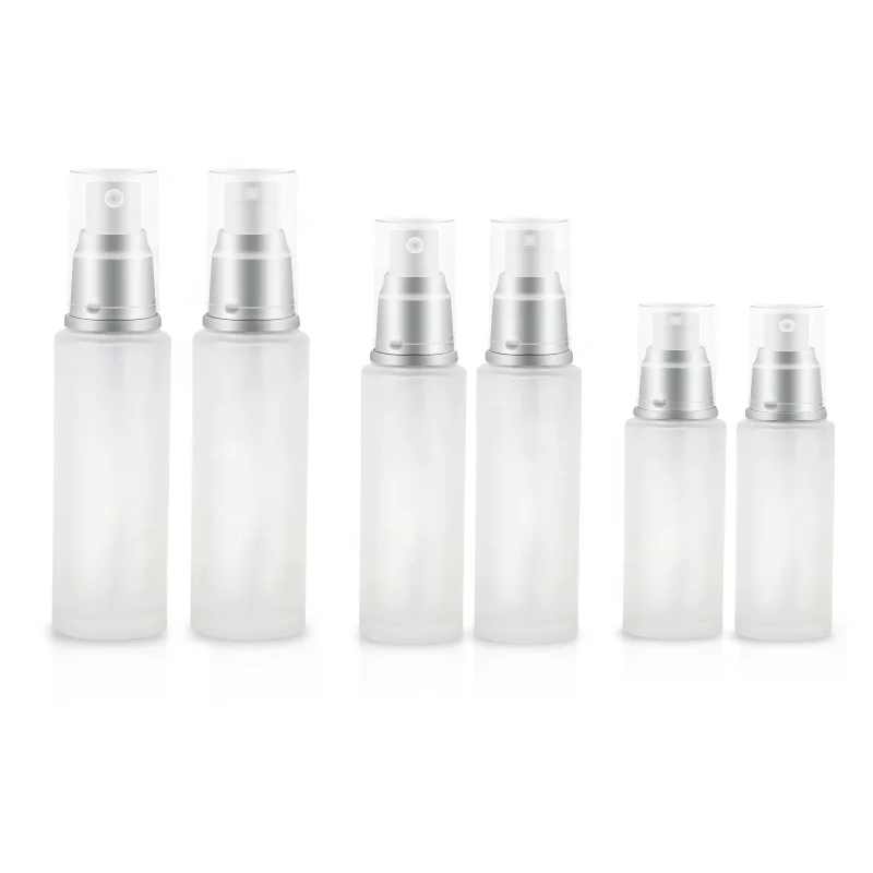 New style cosmetics glass bottle Multi-capacity  toner spray lotion pump bottle