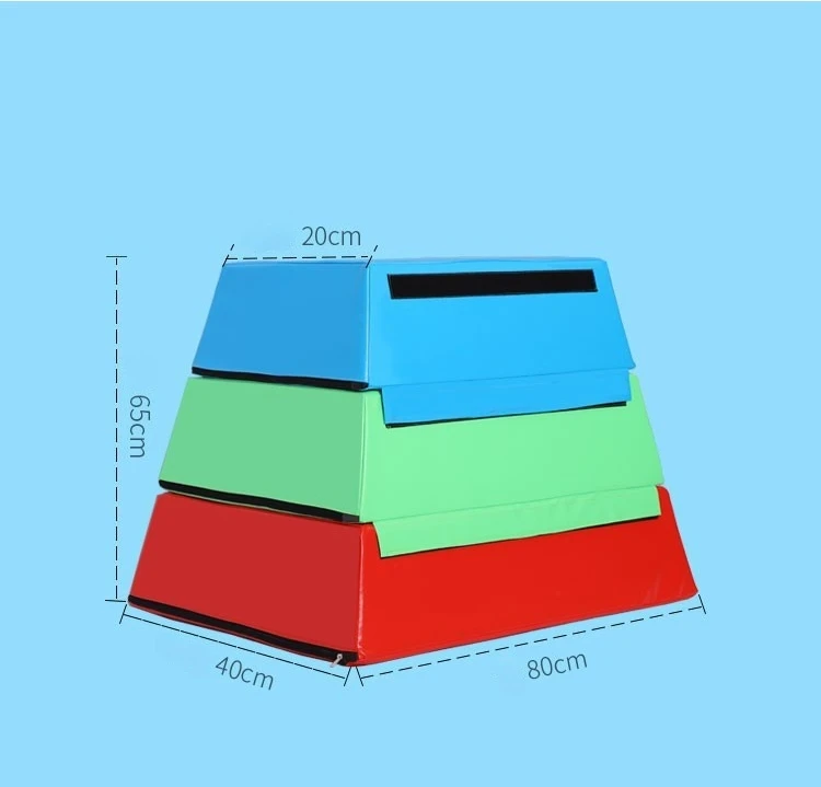 Children Happy Gymnastics Four-section software pommel horse Fitness training multi-function vaulting jump box