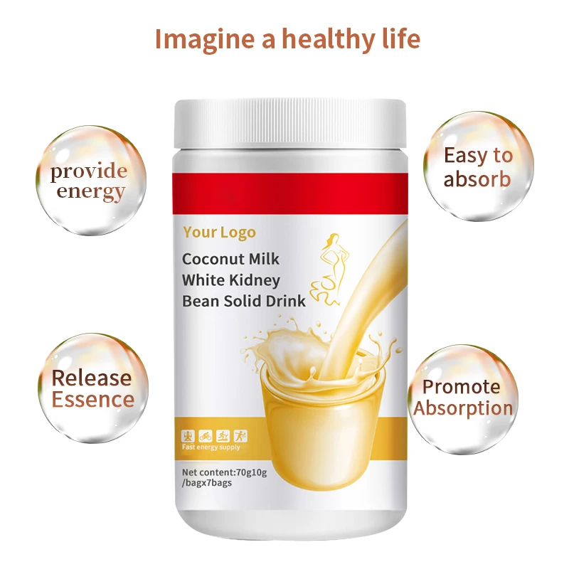 OEM private labels detox tea Coconut milk white kidney bean solid drink weight loss slimming Milk tea powder