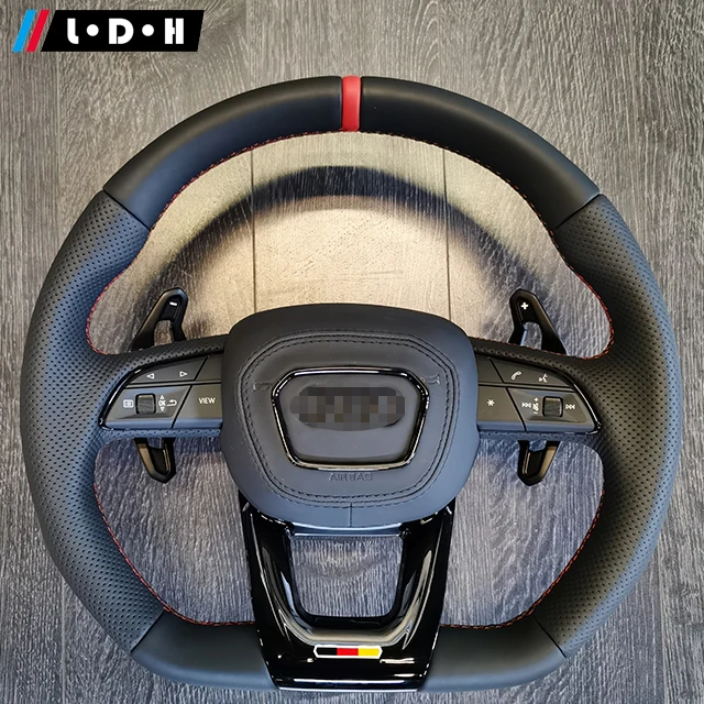 For Audi Range Customized Full Leather Steering Wheel