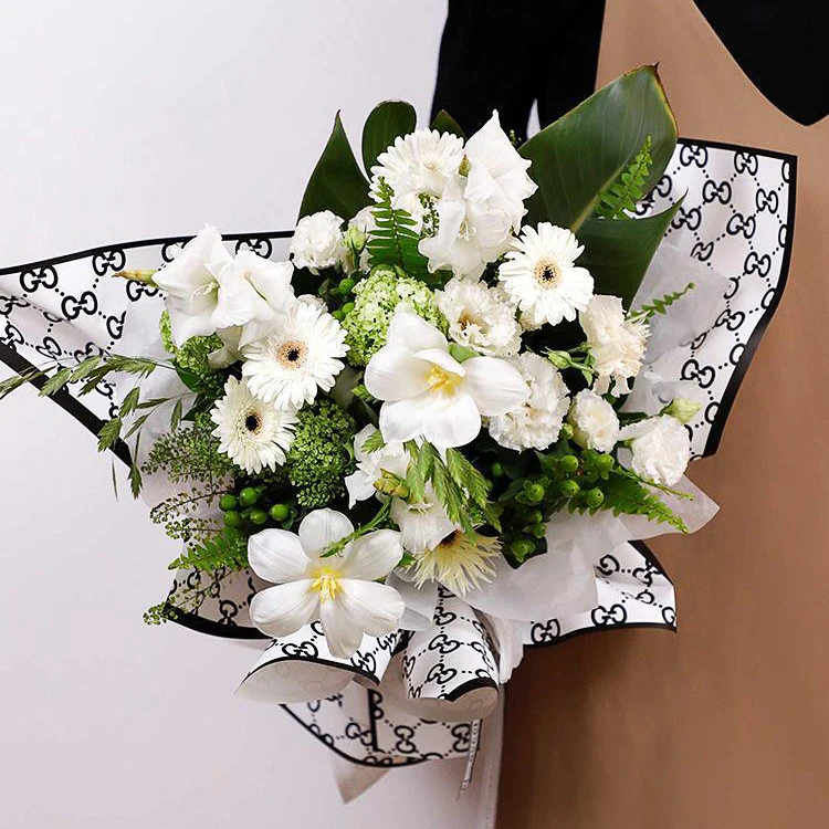 Factory Wholesale Bulk High Quality Luxury Brand Floral Wrapping Paper Hot Sale Floral Bouquet Floral Wrapping Paper Waterproof