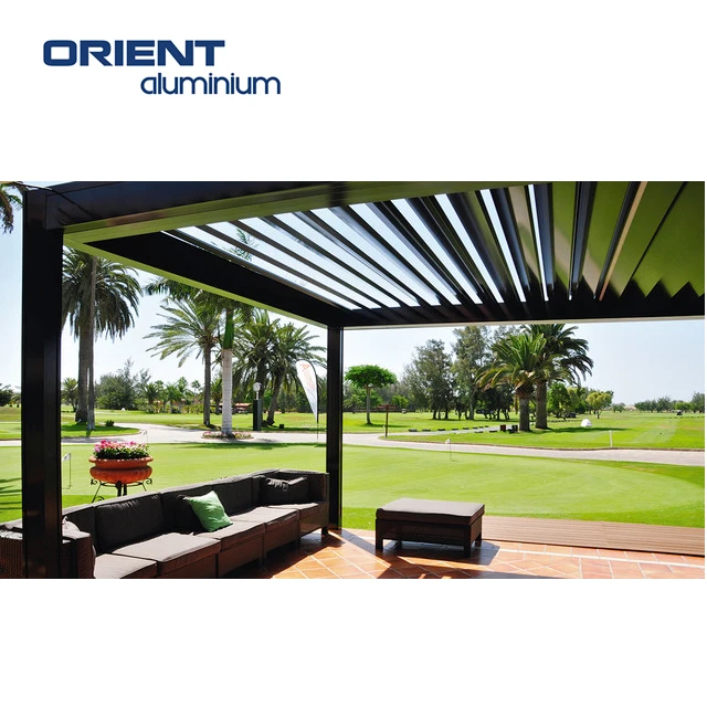 ORIENT Pergola Aluminium Outdoor With Waterproof Enclosed Stand Sunroom House Metal Gazebo