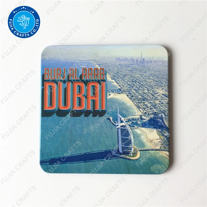 Square Custom Printing Logo Coffee Tea Beer Mug Cup Sublimation Metal Cork Coasters for Drinks