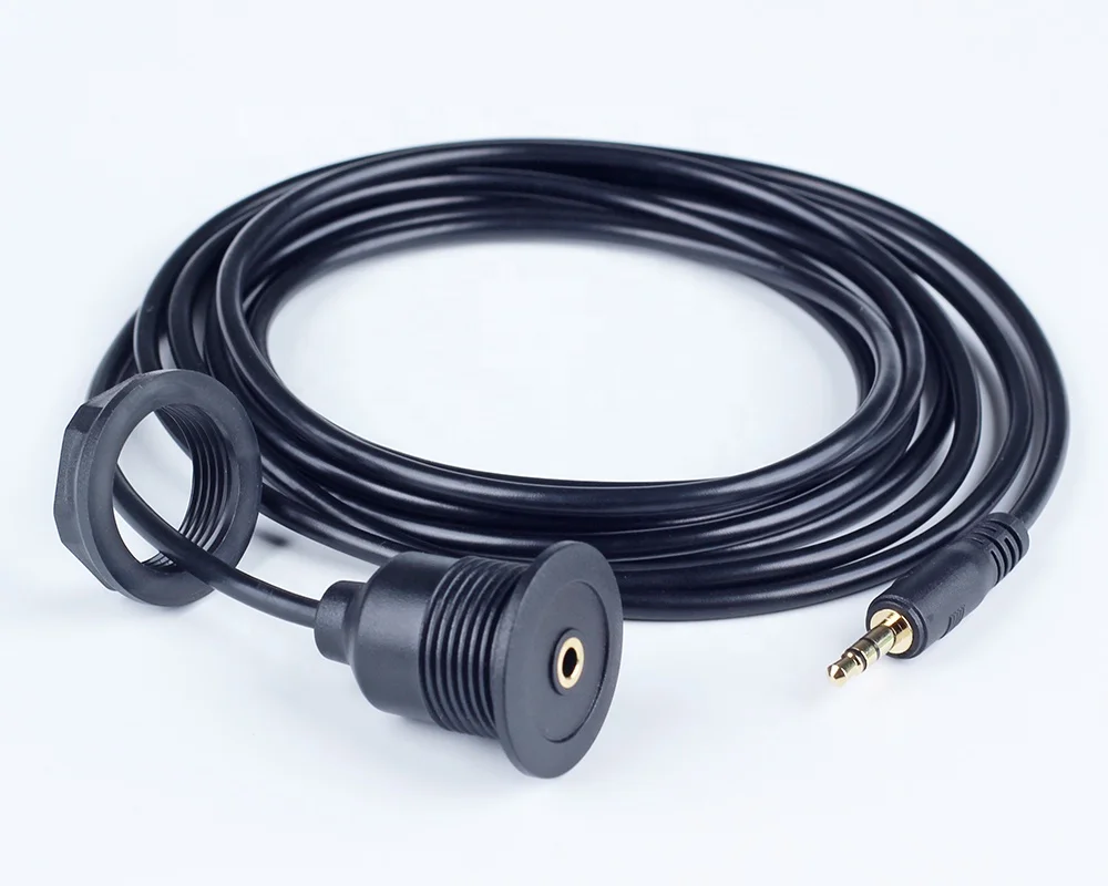 Flush mount Car Radio AUX Audio cable 3.5mm male to female extension cable Auto radio stereo accessories
