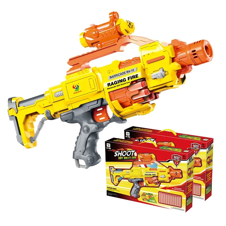 Детская игра для стрельбы m416 игрушечный пистолет с мягкой пулей и телескопом