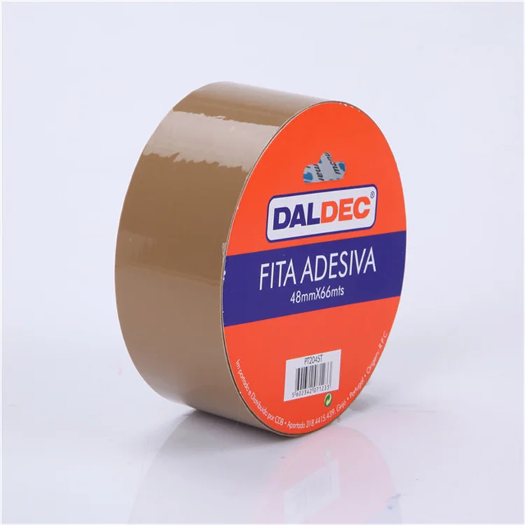 Buff tape bopp brown office tape individual pack with card
