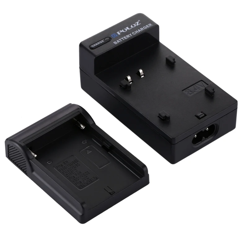 Новый дизайн PULUZ EU зарядное устройство с кабелем для NP-F550 / F970 F960 F770 F750 F570