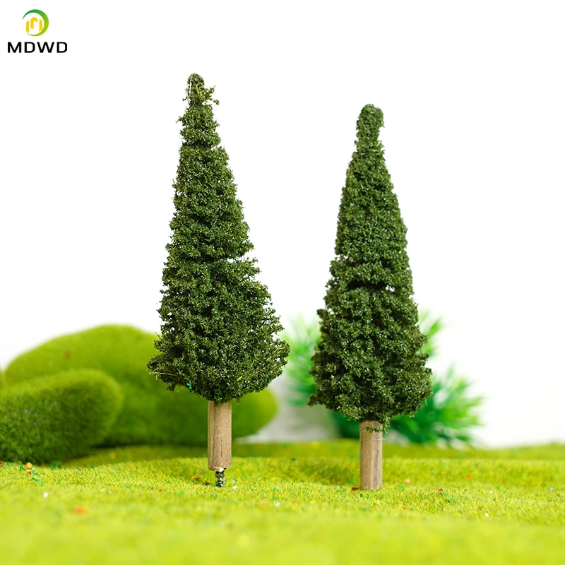 Model Train Railway 1:87 O G Scale Railway Layout 10cm Green Model Wire Pine Trees Artificial Layout
