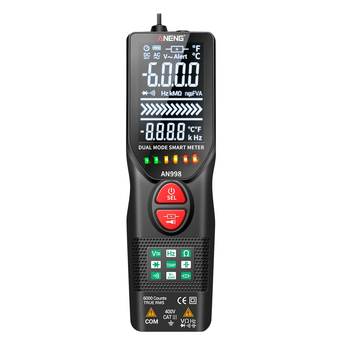 ANENG AN998 Digital 6000 Count Professional Multimeter Electronic Auto Range AC/DC Voltmeter Temperature Ohm Hertz Detector Tool