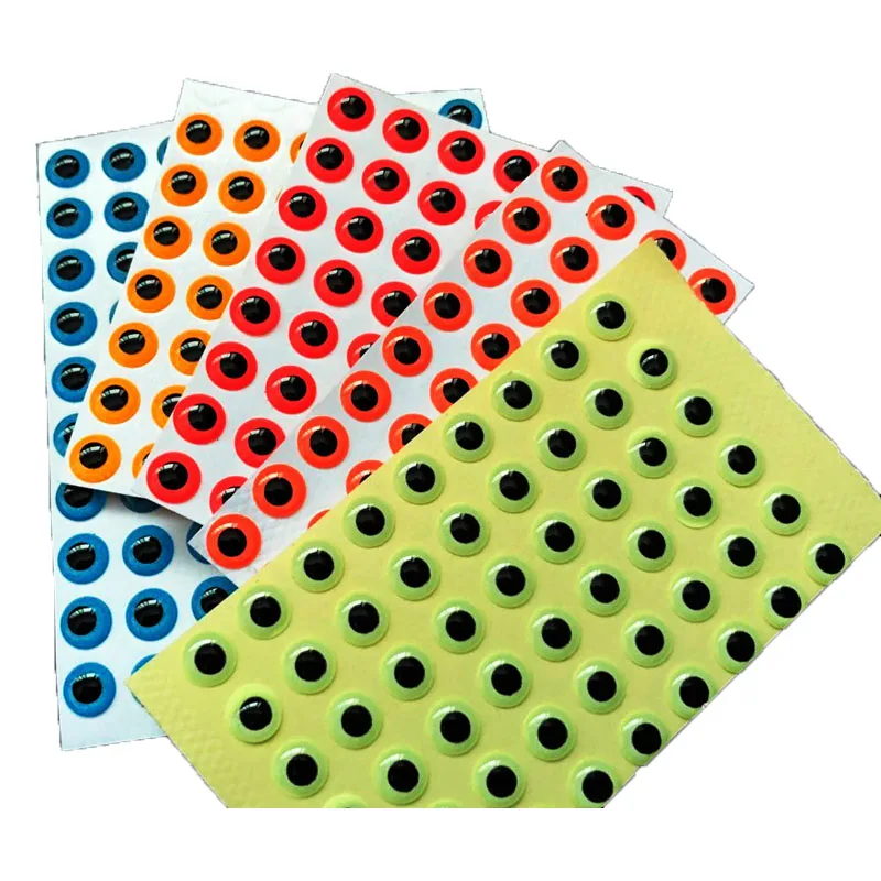 3D 4D Fish Eyes for Fly Tying Streamers Baitfish Plastic Lure Popper Diy Epoxy Material Soft Bait