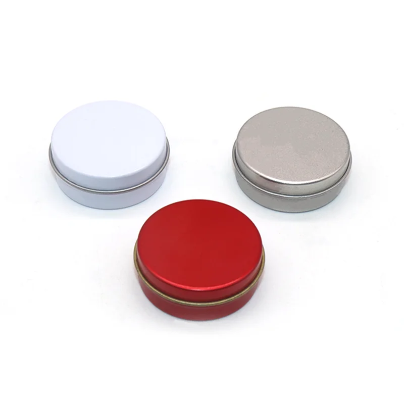 Nice Price Round Lip Balm Tin Cans Cosmetic Sample Containers Empty Metal Tins Storage Travel Tin Jars