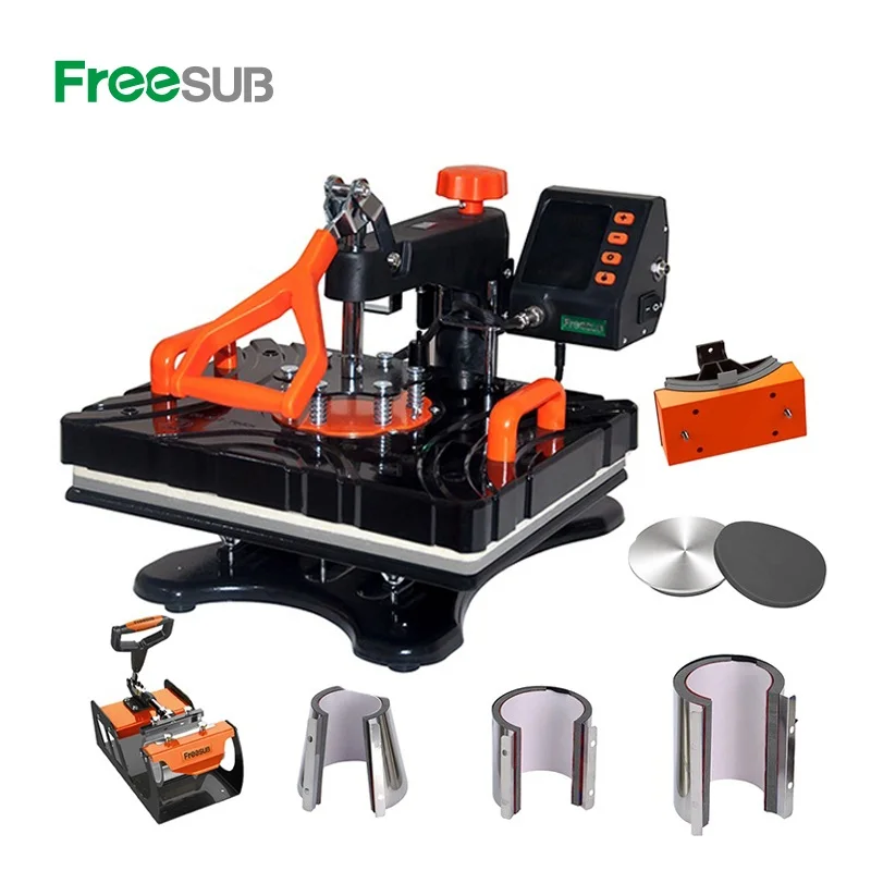 Freesub 8 in 1 heat press machine T-shirt heat press machine for t shirt hat cap mug P8100-8