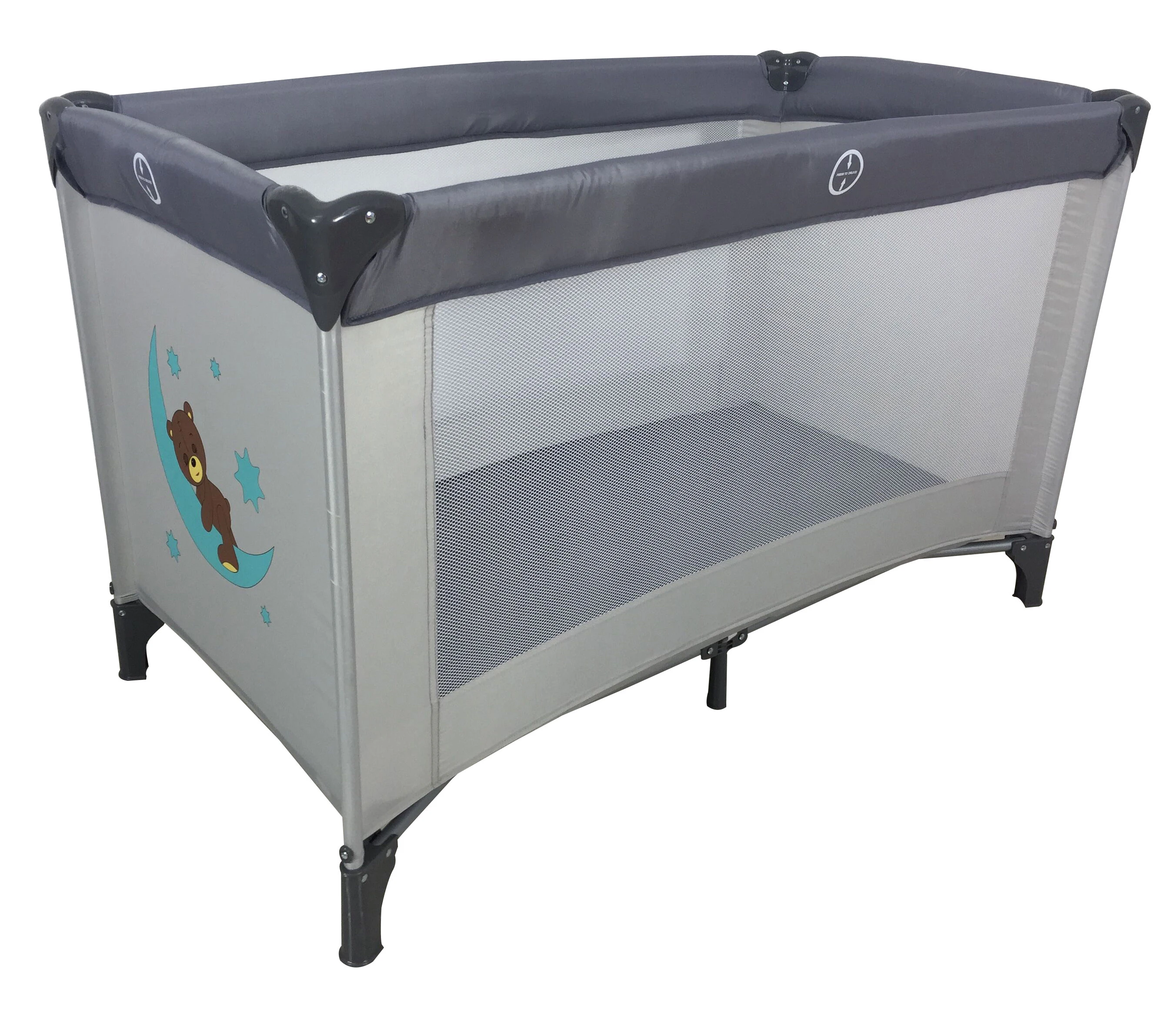 
ECO MDF Multi Functional Baby travel Cot Bed Baby Crib with Removable canopy Selected steel Frame baby playpen cribs 