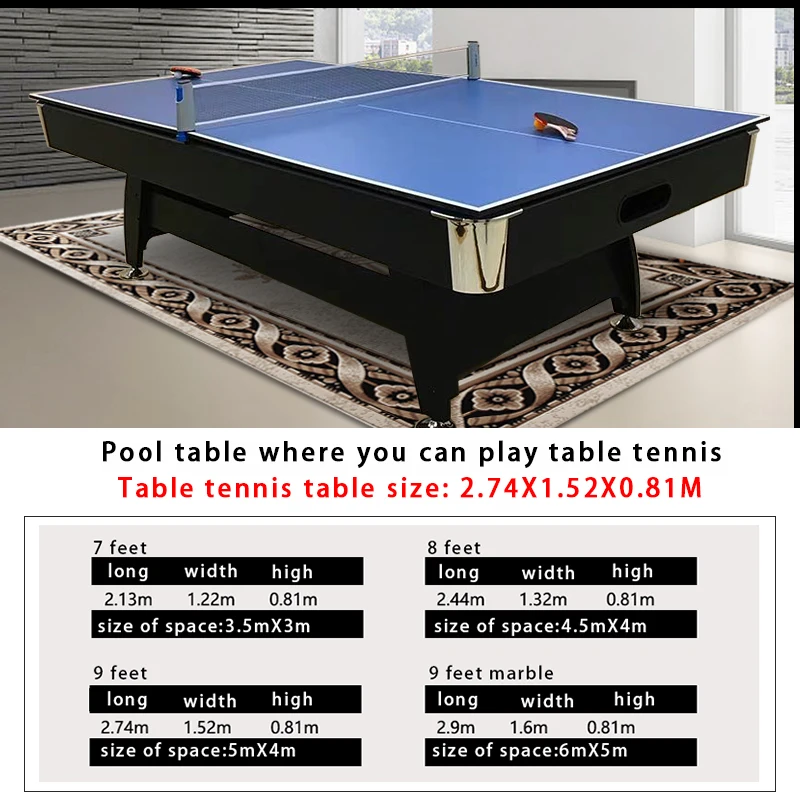 9 feet high density board hot sale high-end home billiard table with automatic return
