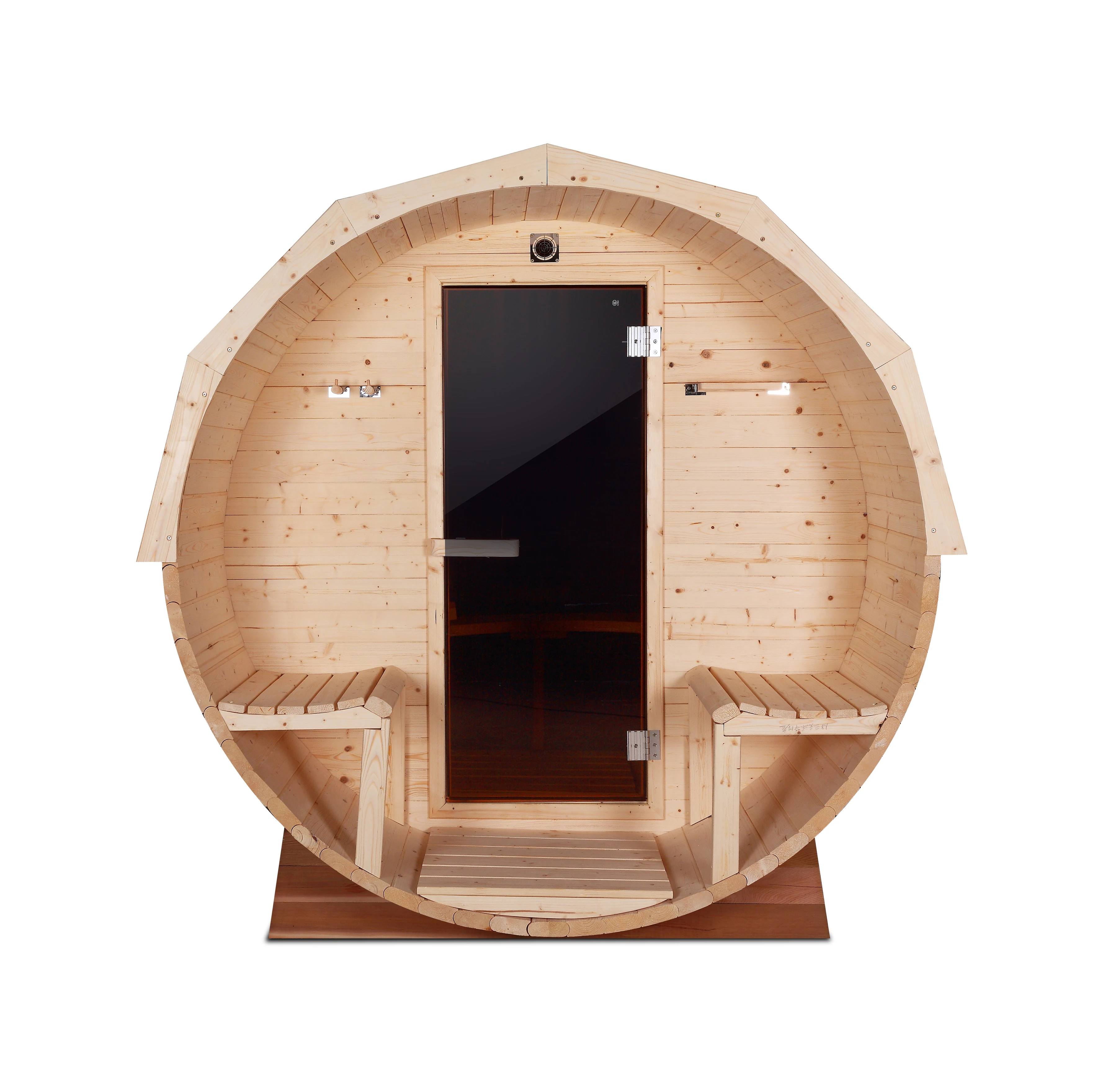 Nordic Pine Barrel Sauna with Panoramic View in Pine or Cedar for Outdoor