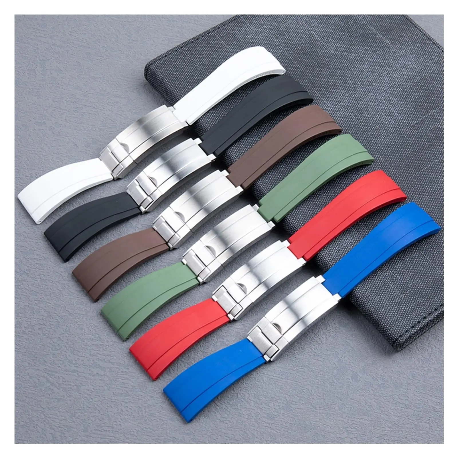 For r-olex GMT rubber watch bands daytona Band Silicone Rubber Strap su-bmariner watchband 20mm watch straps 21mm