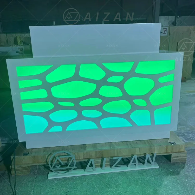 RGB led lighted small size mini led bar counter luxury bar table for night club cocktail disco wine pub hookah lounge