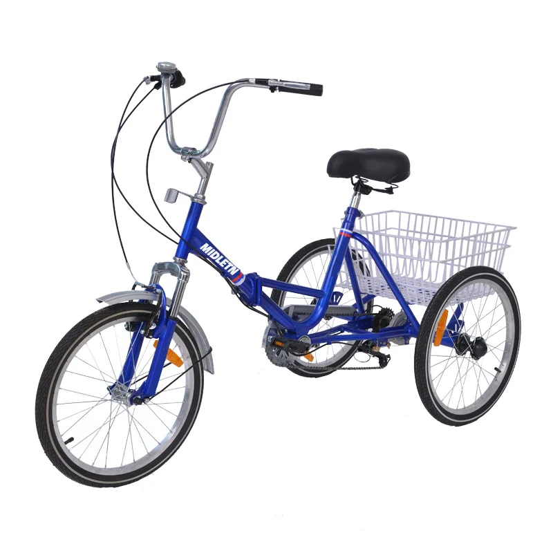 Human tricycle old people buying vegetables basket tricycle labor-saving elderly mobility car