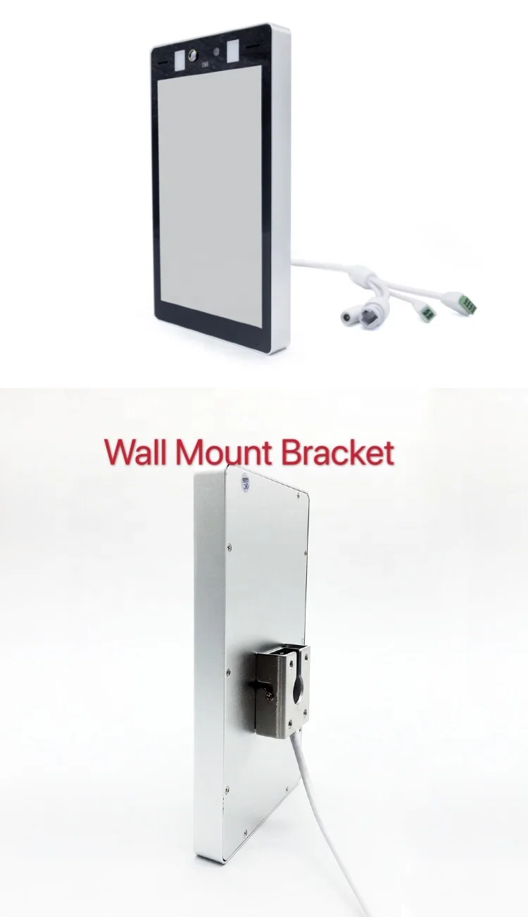 8 inch Non-Contact Infrar ed Thermo meter Body Face Recognition detection Time Attendance System Access Control