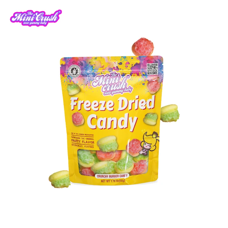 Freeze Dried Gummy Hamburger Candies Halloween Snacks and Sweets
