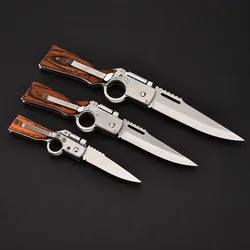 3 Sizes Folding Pocket Gun Shaped AK47 Hunting Knife With Led Light
