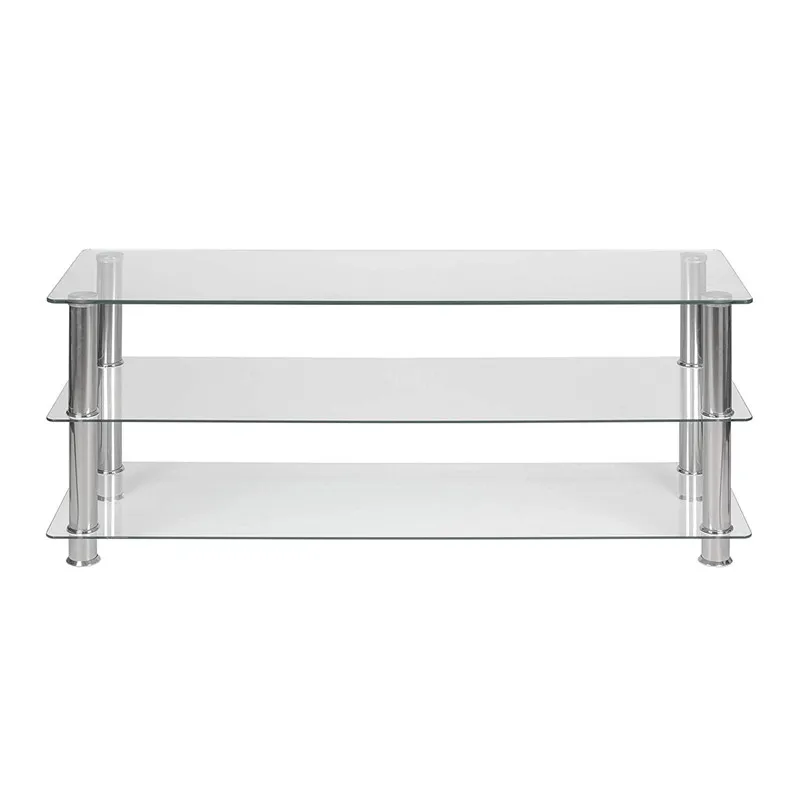 easy assembly narrow design glaas tv stand
