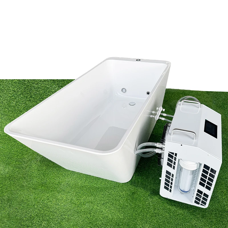 Factory Sale Gym Athletes Recovery 1 Person Ice Bath Tub Acrylic Cold Plunge Tub With 2 Valves
