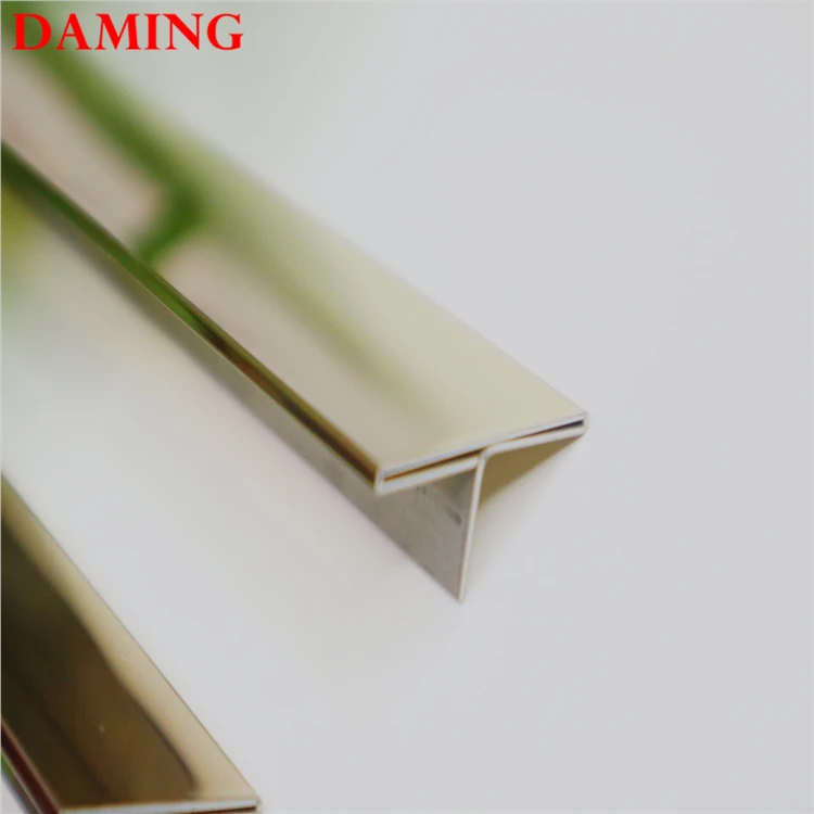 
304 grade T type stainless steel tile trim ceramic flexible decorative metal transition strips 