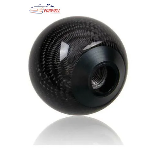 
Car Gear Shift Knob Round Ball Shape Carbon Fiber Universal with Adapters 