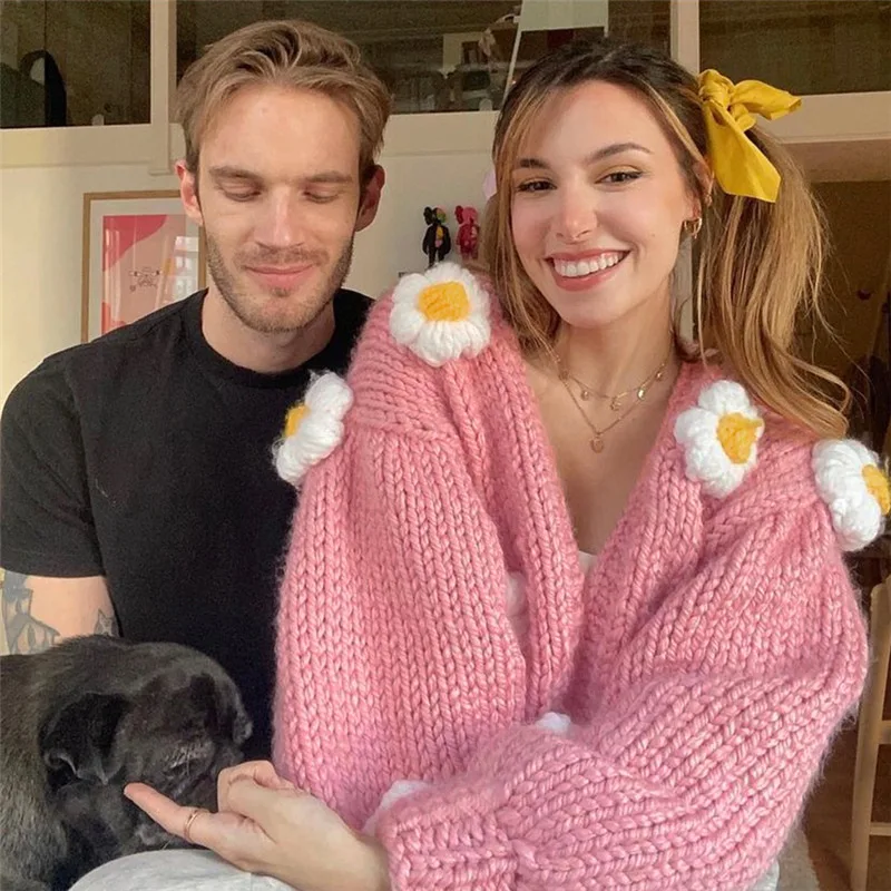 New arrival casual fashion fall winter keep flower cardigan sweater coat jacquard knit sweaters women tops