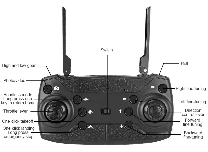 New Foldable Drone with 4K Hd Double Camera Mobile App Control Mini Drones