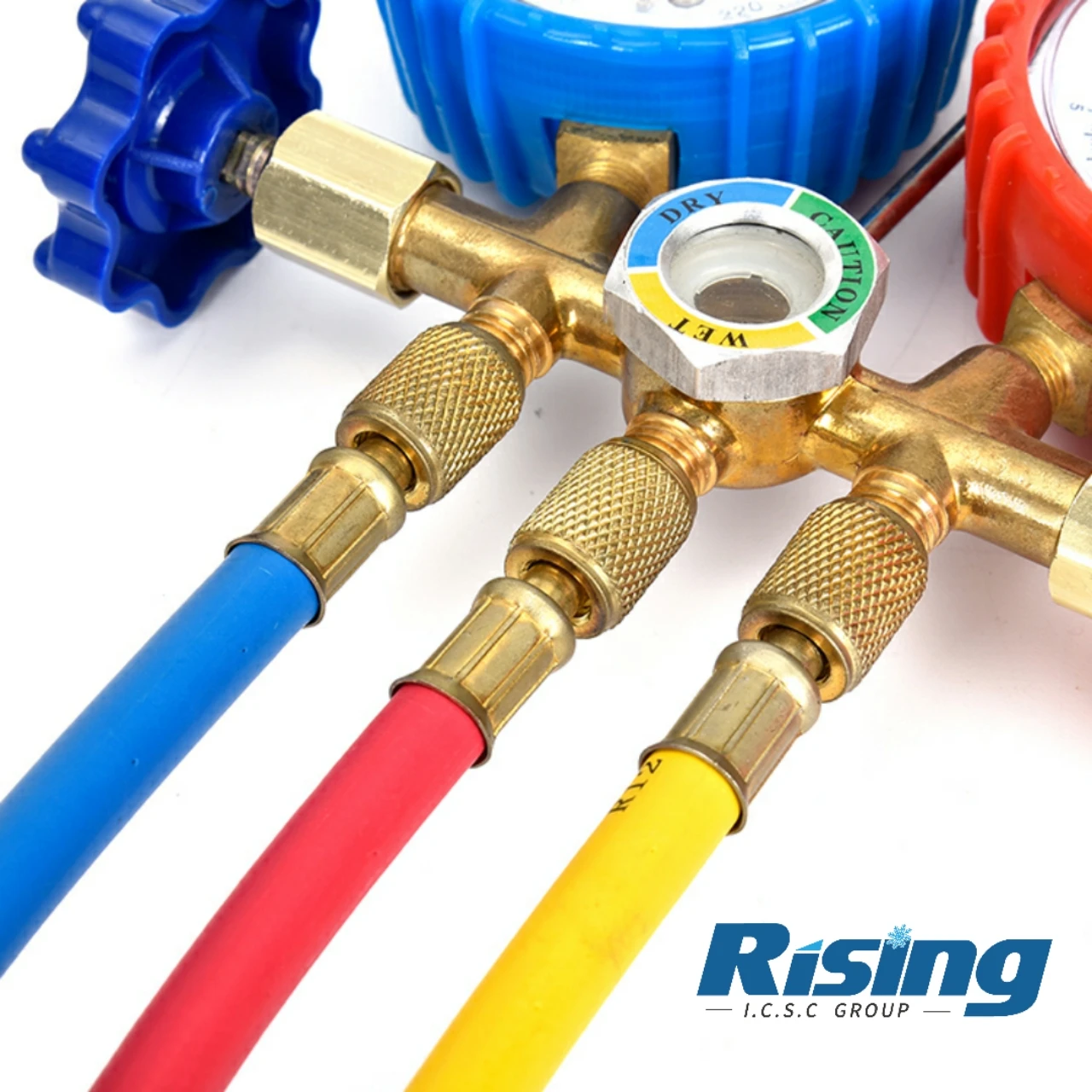 2023 Best Price Customized refrigeration tool parts air conditioning appliances brass manifold sets manifold pressure gauge